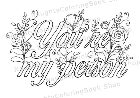 Find lots of easy and adult coloring books in pdf format online at primarygames. You're my person Best Friend Printable Gift Coloring