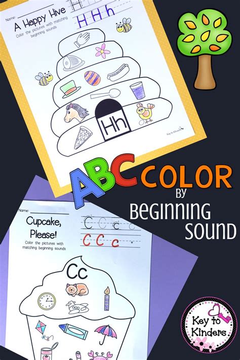 The Abc Color By Beginning Sound Worksheet Is Shown