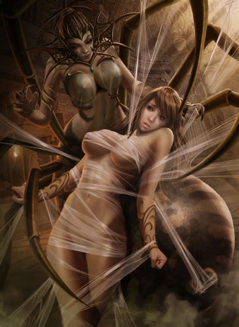 Athena And Arachnee By Ninjartist Hentai Foundry