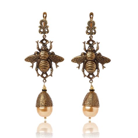 Bee Jewelry Bee Earrings Vintage Bees Earrings Filigree Etsy
