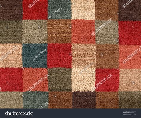 Carpet Texture Multiple Color Square In Pattern Stock Photo 24905533