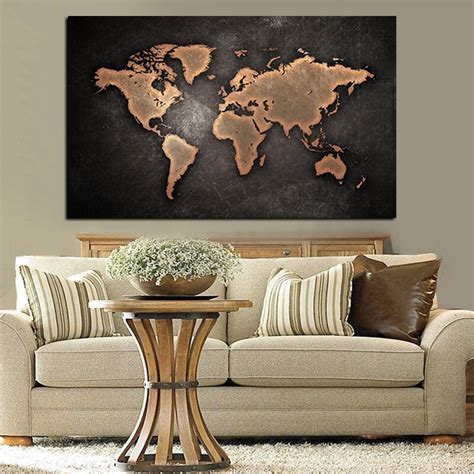 Abstract 3d World Map Canvas Painting Canvaspaintart