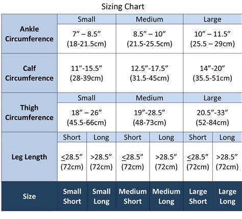 Thigh Size Chart Female