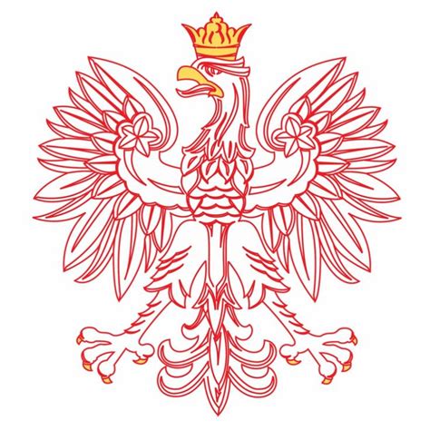 Polish Eagle Outlined In Red Statuette Zazzle Eagle Outline Polish