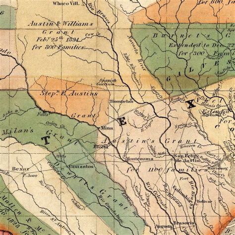 Texas 1835 David Burr Map