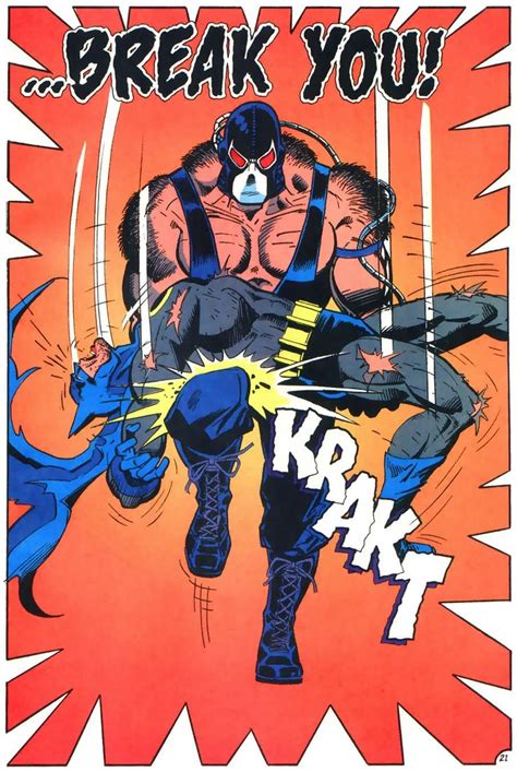 A Throwback Bane Breaks Batman Back Comic Book Panels Batman