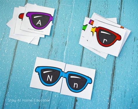 sunglasses summer alphabet activities stay at home educator