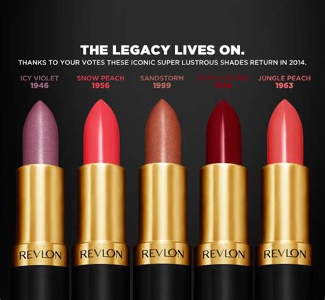 Vintage Shades Of Revlon Lipstick Revlon Super Lustrous Lipstick