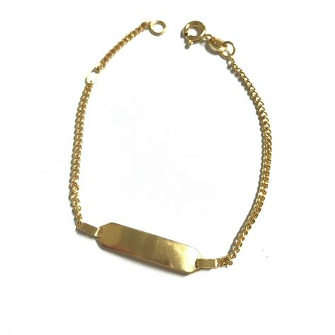 18ct Yellow Gold Id Baby Bracelet Baby Jewellery Cerrone