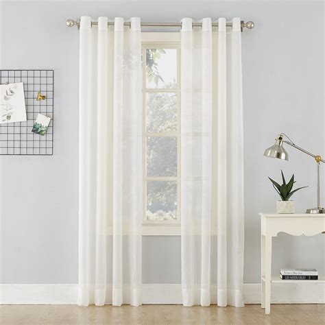 No 918 Erica Crushed Sheer Voile Grommet Curtain Panel