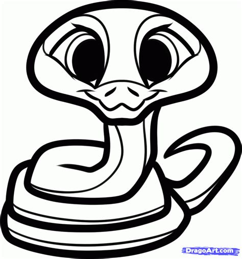 Learn how to draw snake pictures using these outlines or print just for coloring. How to Draw a Baby Snake, Step by Step, Snakes, Animals ...