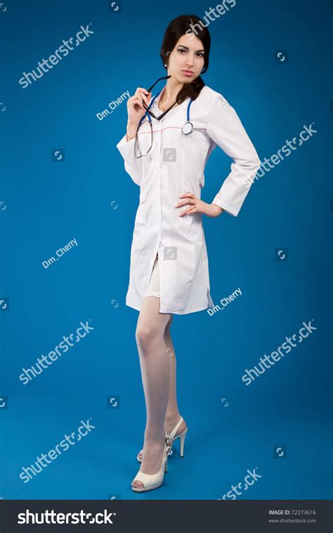 A Pretty Young Nurse With A Stethoscope Stock Photo