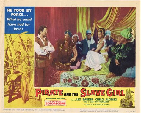 Pirate And The Slave Girl Lobby Card Chelo Alonso Lex Barker Moviemem Original Movie Posters