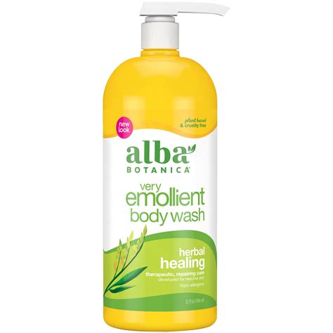 Alba Botanica Very Emollient Body Wash Herbal Healing 32 Fl Oz