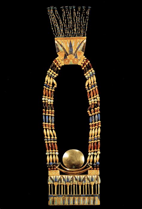 Tutankhamun Necklace With Lunar Pectoral Egypt Museum