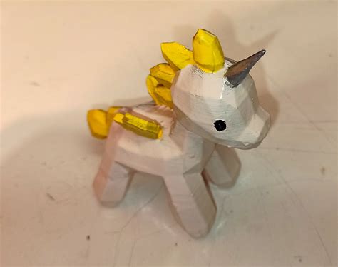 3d Printable Unicorn Lowpoly V2 Made With Wanhao Duplicator I3・cults