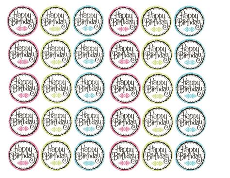 The words happy and birthday on a small plinth with two prongs on each word to stick in the cake. Happy birthday cupcakes, Happy birthday free printable ...