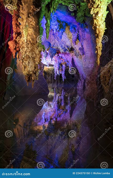 Colorful View Of Shenandoah Caverns Stock Photo Image Of Ancient