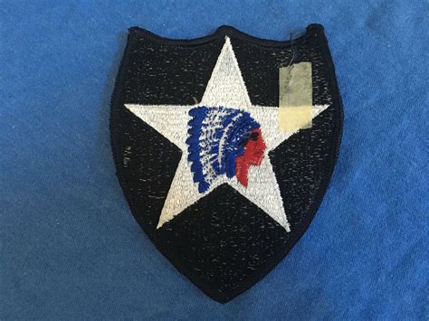 Us Army 2nd Infantry Uniform Patch Indianhead Second To None Wwi Wwii