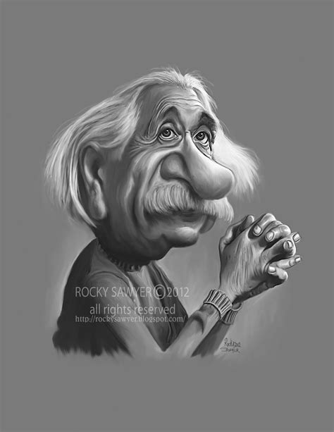 Sawyer Illustration Inc Caricature And Cartoon Art Studio Albert Einstein