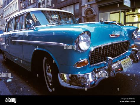 Old classic car on the streets of New York, America Stock Photo - Alamy