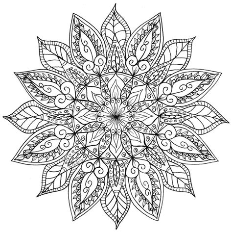 Some mandala designs are quite complicated. Download the full size mandala on the right to print and ...