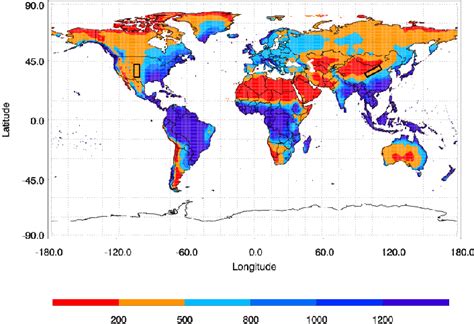 Global Precipitation Distribution The Orange Color Represents The