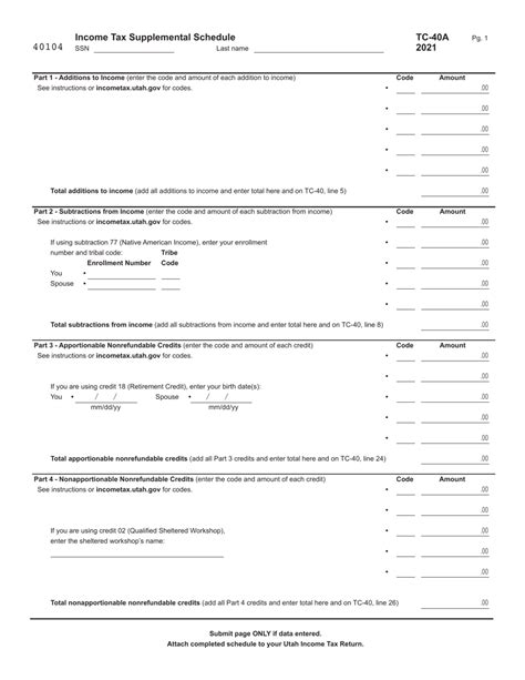 Form Tc 40a 2021 Fill Out Sign Online And Download Fillable Pdf