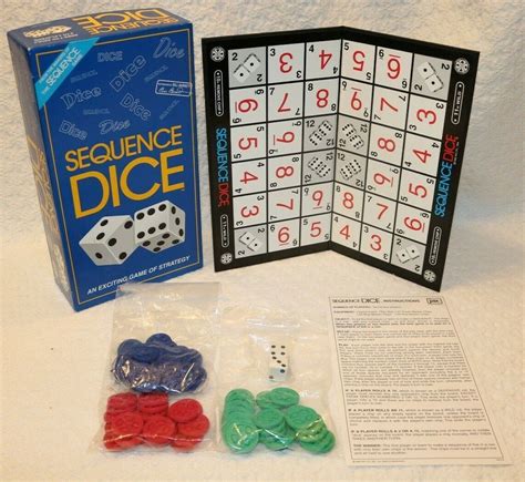 Sequence Dice Board Game Of Strategy Ages 7 Adult 2 4 Players Jax Open