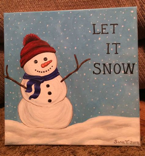 Easy Canvas Painting Ideas For Beginners Step By Step Christmas