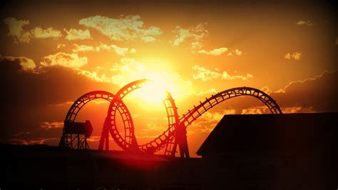 Roller Coaster Amusement Park Fun Rides Roll Adventure Summer Wallpapers Hd Desktop