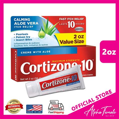 Cortizone 10 Max Strength 1 Hydrocortisone Anti Itch Cream For Rashes