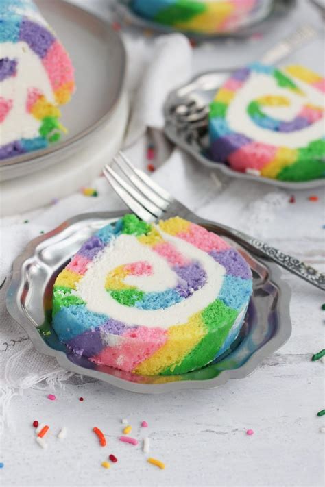 How To Make A Rainbow Roll Cake Baking With Blondie Cake Roll Recipes
