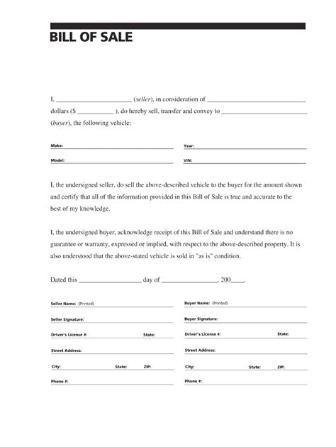 Bill Of Sale Fill Out And Sign Online Dochub
