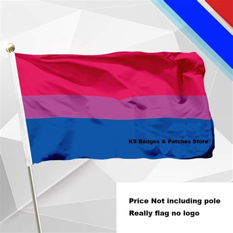 Bisexual Pride Fabric Flags 1421cm With Plastic Hand Held In Flags