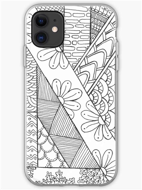 Black And White Adult Coloring Page Design IPhone Case Cover By