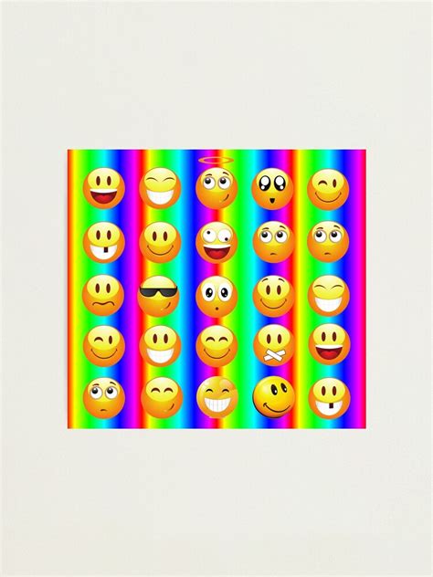 Rainbow Emoji Photographic Print By Gossiprag Redbubble