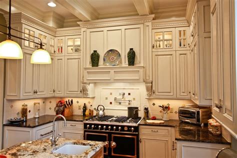 Ordinarily, cars have roofs, not ceilings. How to make cabinets up to the ceiling look good - 10 ft ...