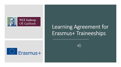 How To Complete The Erasmus Learning Agreement For Traineeships Youtube