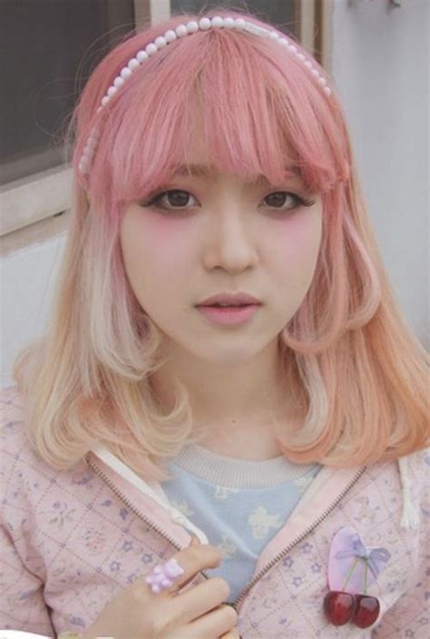 Kawaii Pink Hair Medium Length Japanese Hairstyle Pink Hair Dye Pink