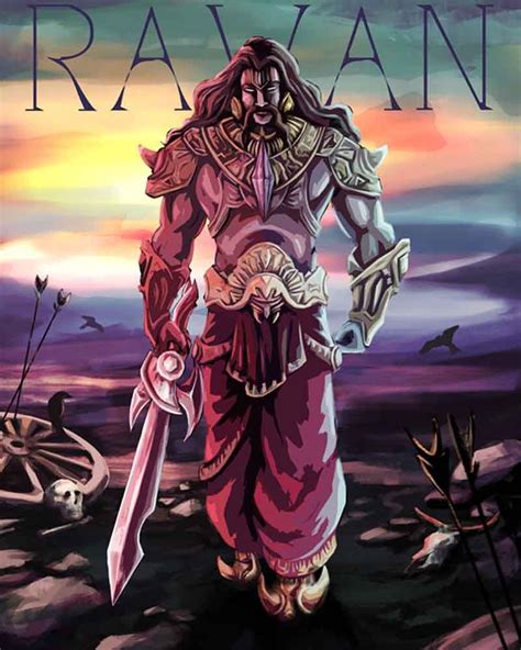 Ravana Worshiping Lord Shiva Mythology