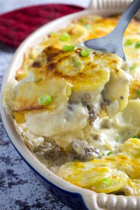 For one hour or until potatoes are tender. Pin on Hamburger potato casserole