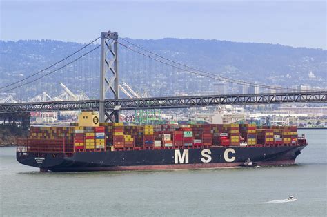 The Largest Cargo Ship Ever To Enter The San Francisco Bay Msc Anna