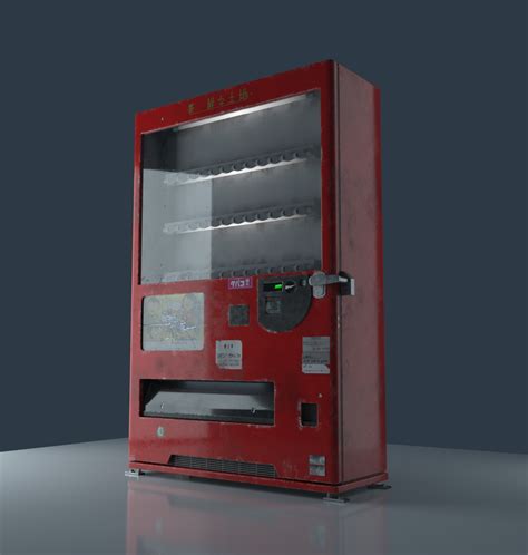 Japanese Vending Machine Asset For A Videoclip R3dmodeling