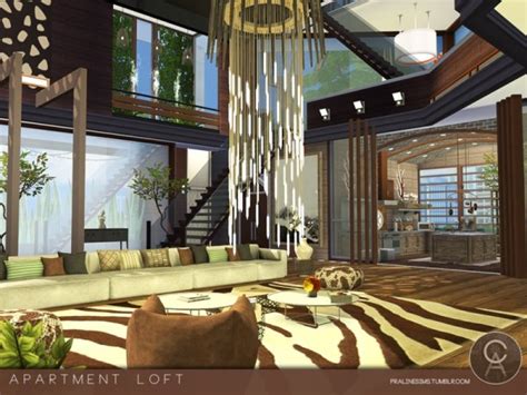 The Sims Resource Apartment Loft By Pralinesims • Sims 4 Downloads