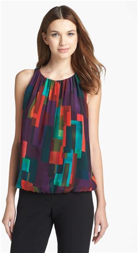 Trina Turk Bella Print Silk Blouse In Multicolor Multi Lyst