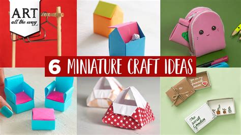 6 Miniature Craft Ideas Diy Home Decor Paper Crafts Youtube