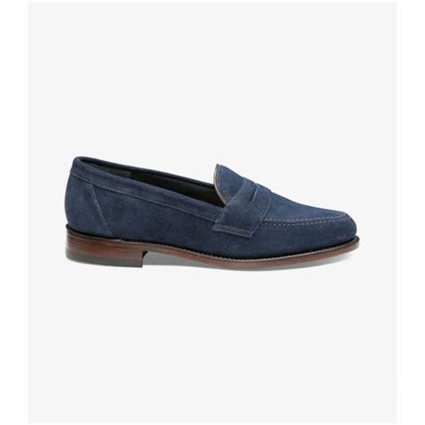 Loake Mens Eton Suede Loafer In Navy Parkinsons Lifestyle