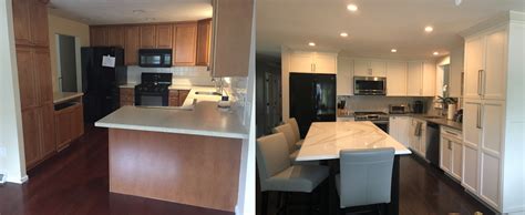 Split level kitchen remodel open concept living rooms. Before and after photos of kitchen renovation of a split ...