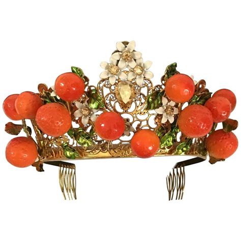 Choose from 120+ orange leaves graphic resources and download in the form of png, eps, ai or psd. Dolce and Gabbana Gold Lattice Orange Flower Diadem Tiara ...